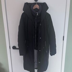 Soia & Kyo Annalise hooded long down coat